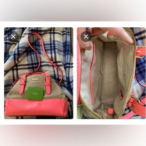 Kate spade pink and sand handbag
